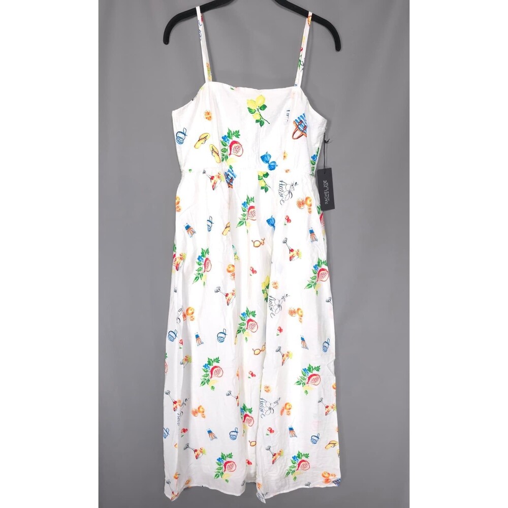 RACHEL ZOE Womens New Maxi Dress Smocked US 10 Novelty Print Resort